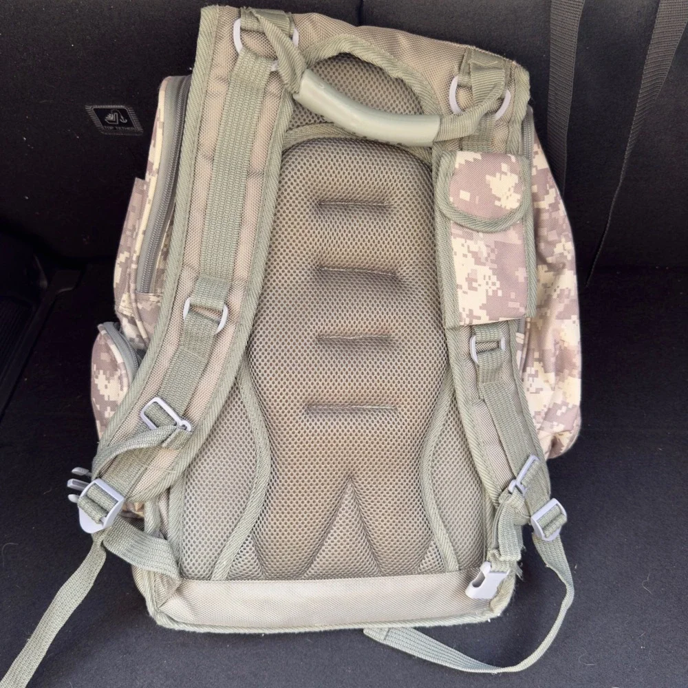 U.S. Army National Guard Digital Camo Tactical Backpack Grey Size Large